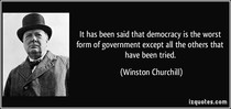 To feel not enough people in this country understand democracy?