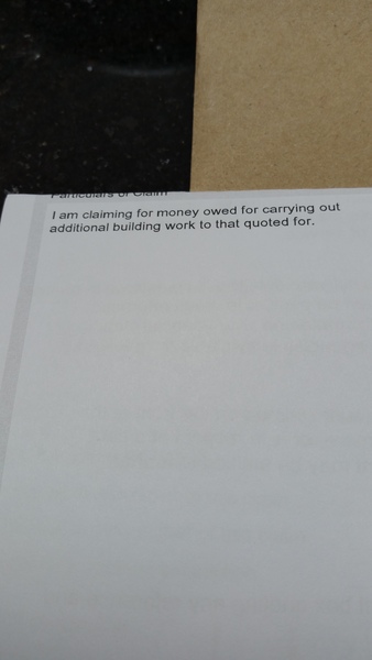Help! Builder threatening small claims court over additional invoice