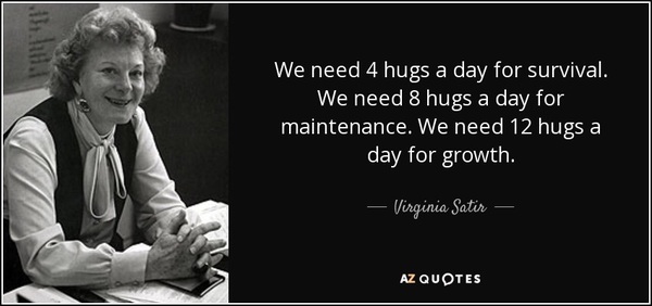 Twelve hugs a day?