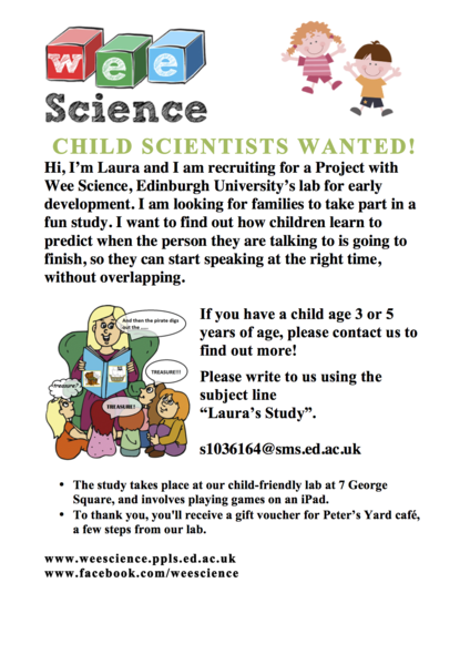 Wee Scientists Wanted!