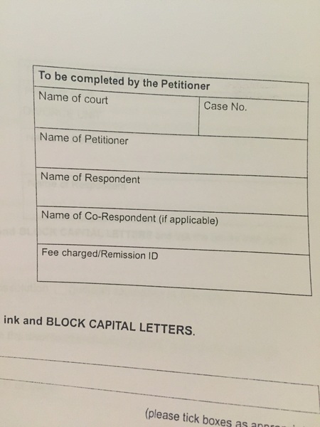 Applying for decree nisi
