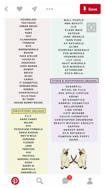 Cruelty free make up