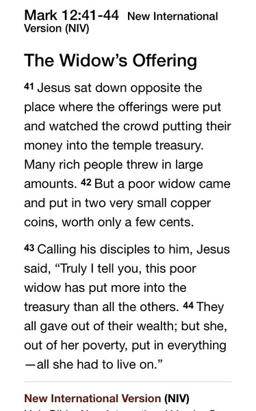 How much to give every week at Church?