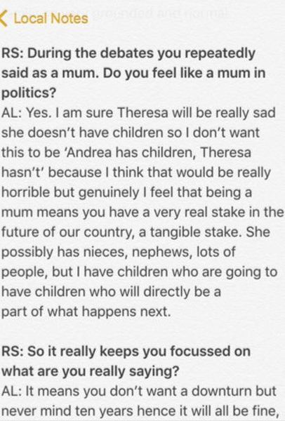 Andrea Leadsom - please stand for leadership!