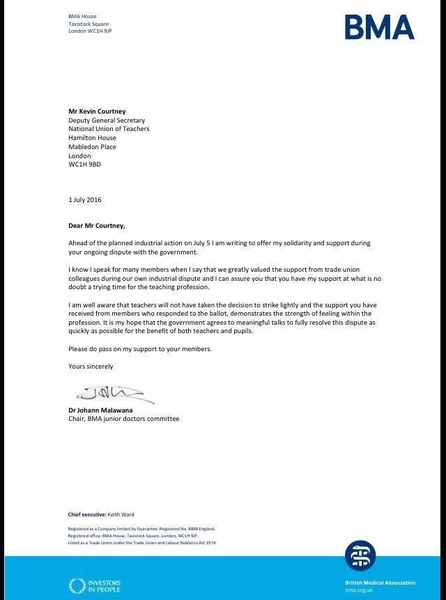 NUT strikes today Jnr Drs support you!