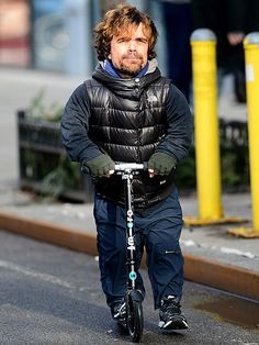 Adults on scooters