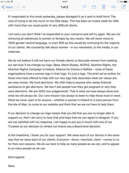 Abortion Support Network- abortion not just a women's issue?