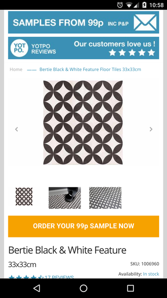Opinions on these floor tiles please