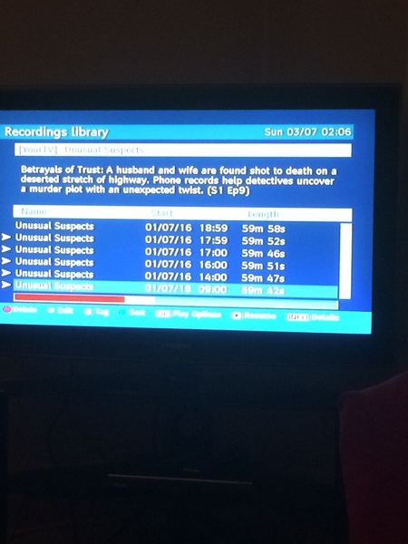 I'm thinking I need to widen my freeview recordings selections...