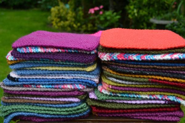 Woolly Hugs. Our Project to help refugees continues. One square, one blanket, a pair of gloves, one warm hat, one step at a time, really every little thing will help. All support welcome.