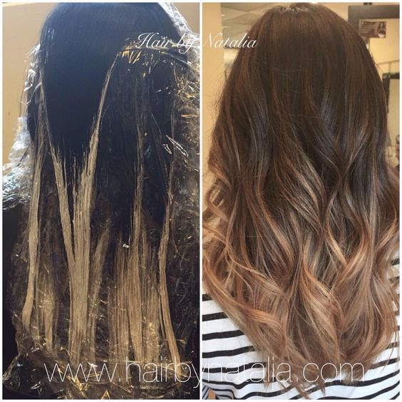 Balayage with straight hair