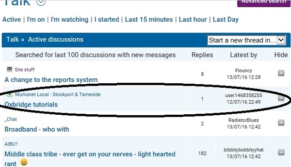 Unable to hide thread
