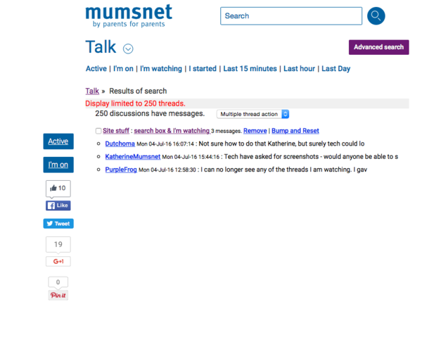 search box & I'm watching