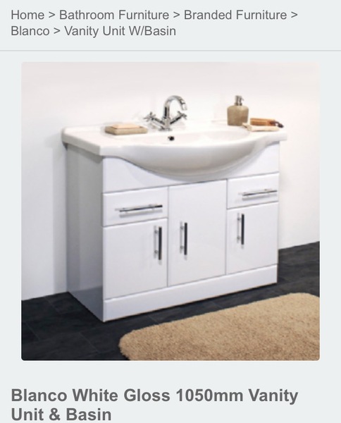 Bathroom basin and vanity unit