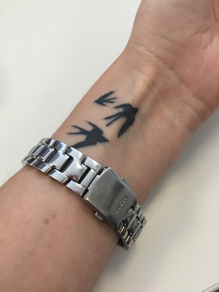 Wrist tattoos with your name...