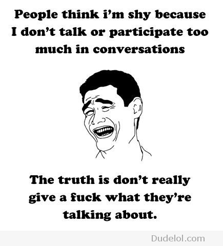 To find shy people irritating?