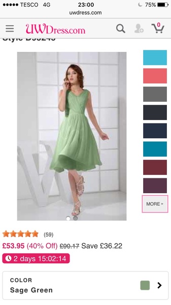 Green or soft gold bridesmaid dress