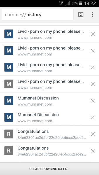 Livid - porn on my phone! please help
