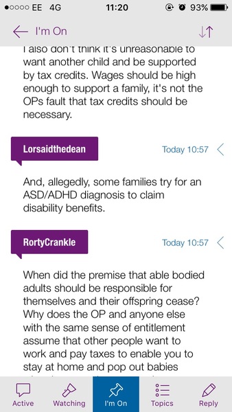 To be gutted that I won't be getting tax credits for 3rd child?