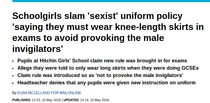 DD's refusing to wear a bra, her Head of Year is saying she isn't allowed at school.