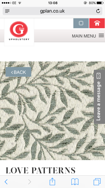 Patterned sofa