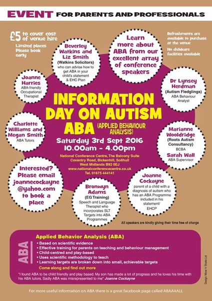 ABA & Autism Provision Information day - West Midlands