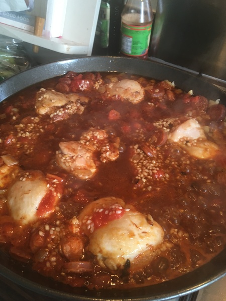 To use rich beef stock in my paella?