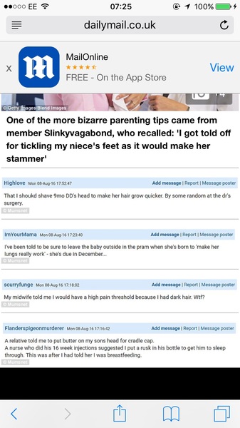 What's the strangest/funniest baby 'advice' you've been given?!