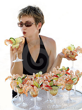 'You look well!' FAT FROM PRAWN COCKTAILS