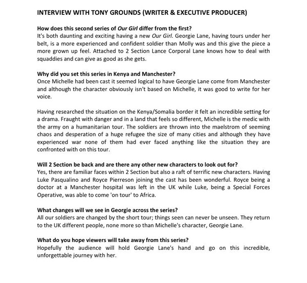 Our Girl and Captain James Addicts  XXXVII