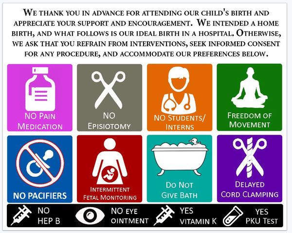 to ask if you had a birth plan?