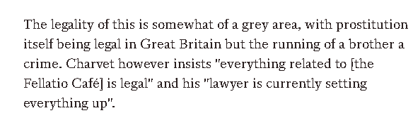 Is  London  going to get  a coffee  and  blow job cafe?