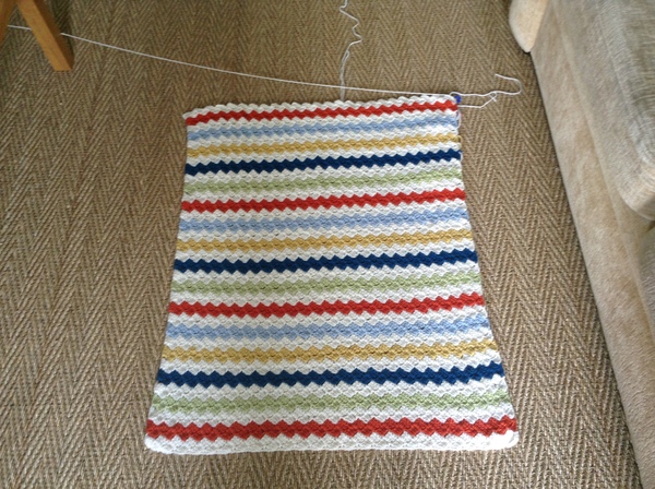 Can anyone help me straighten this crochet sideways she'll blanket please?