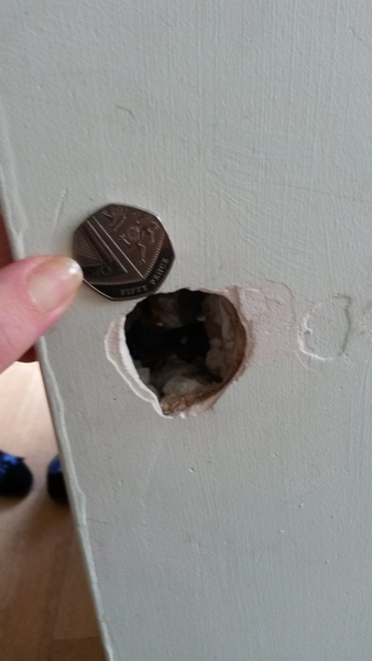 How do I fix these deep holes left by stairgates