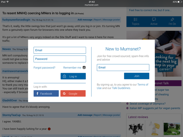 To resent MNHQ coercing MNers in to logging in