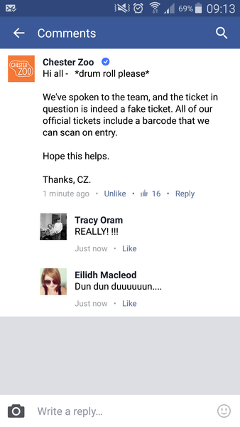 to think this is a fake Chester Zoo ticket? Seriously, is it fake!?
