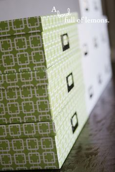 Document storage boxes.