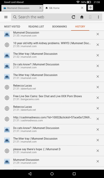 Porn on my phone again when clicking on threads