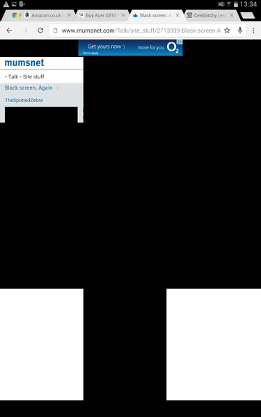 Black screen. Again
