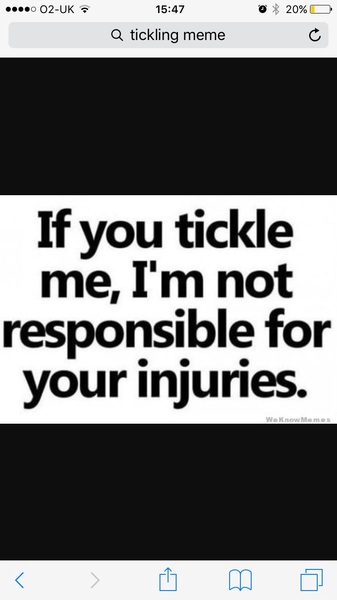 To think being tickled is like torture?