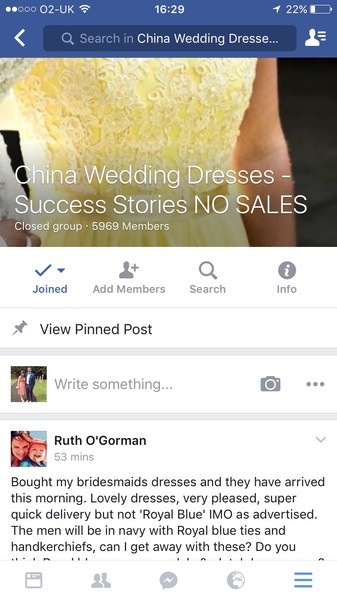 Has anyone ordered a wedding dress online from in-house or similar?