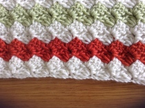 Can anyone help me straighten this crochet sideways she'll blanket please?