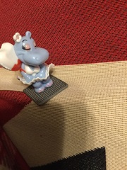 Marilyn Monroe's white dress pose made into kids toys.