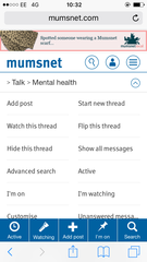 Mumsnet setting off my anxiety