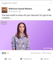Wilkinson fucking sword and fashion ads on FB