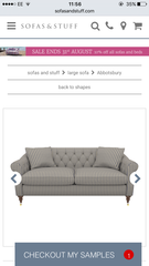 Patterned sofa