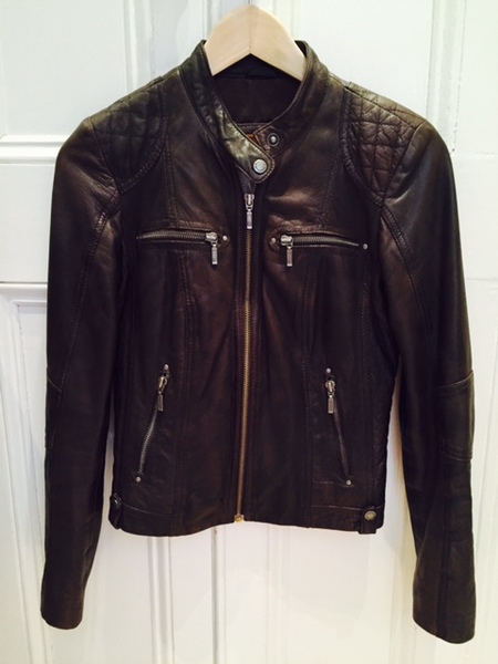 Biker jacket charity shop find!