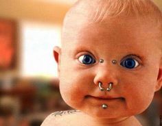 Having a newborn baby's ears pierced.