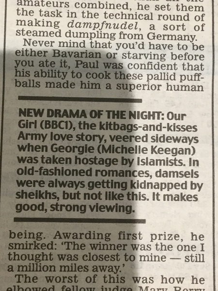 Our Girl and Captain James Addicts Thread XXXVIII