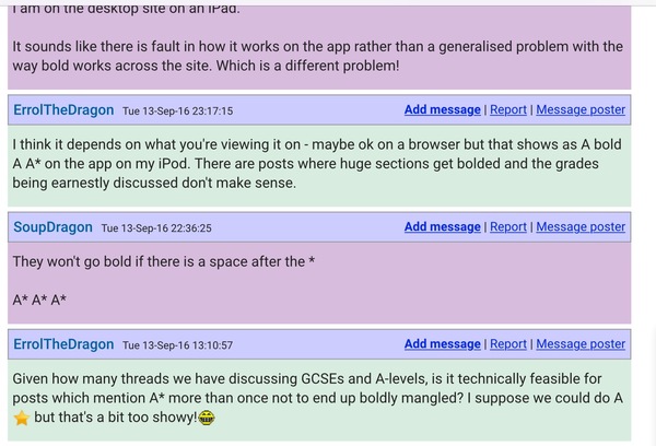 Is there any way that bolding using asterisk could be made more intelligent?